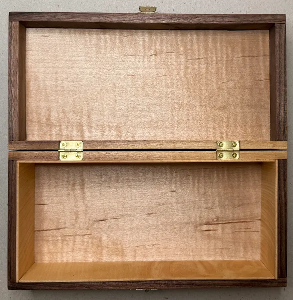 walnut and maple box